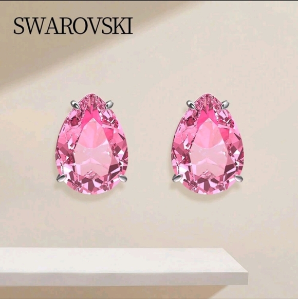 Swarovski Rose Crystal Stud Earrings